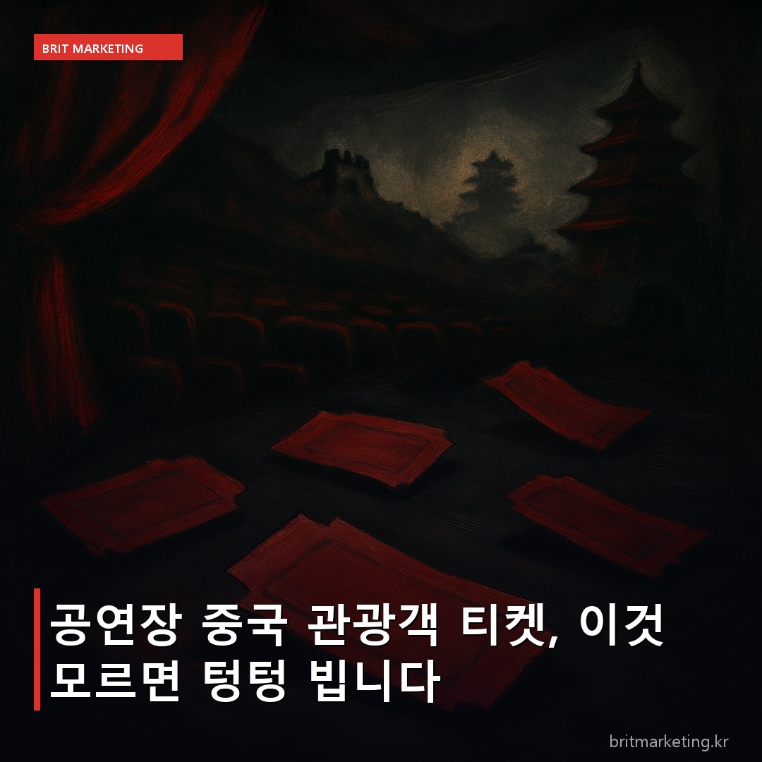 공연장 중국 관광객 티켓, 이것 모르면 텅텅 빕니다